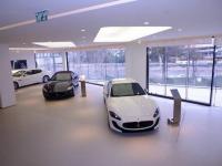 L'interno della prima concessionaria Maserati a Tel Aviv, 29 marzo 2012. Maserati, quindi, diventa operativa anche in Israele, 65/o mercato mondiale per la Casa del Tridente. Situata nei pressi della Ayalon Highway, nel cuore finanziario di Tel Aviv, la concessionaria 'Auto Italy Israel' copre un'area complessiva di 2.000 metri quadrati. Al suo interno sar operativo un centro assistenza e aprir presto anche un Caff italiano. All'inaugurazione era presente l'Ambasciatore italiano in Israele, Luigi Mattiolo, insieme al management di Auto Italia Israel e al management Maserati arrivato da Modena. ANSA/ UFFICIO STAMPA MASERATI  +++ HO - NO SALES - EDITORIAL USE ONLY +++