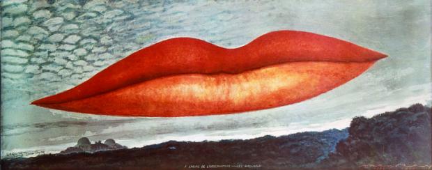 Man Ray (Emmanuel Radnitzky)<br />
Observatory Time - The Lovers, 1932-34/1964<br />
Color photograph (unique), 50 X 124<br />
The Vera and Arturo Schwartz Dada and Surrealist Art Collection<br />
B03.0151<br />
