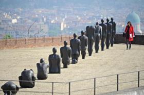"Human", exhibition of British sculptor Antony Gormley, at Forte Belvedere in Florence, Italy. Florence (Italy), 24th April 2015. ANSA/MAURIZIO DEGL'INNOCENTI<br />
