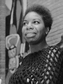 Portret van de Amerikaanse zangeres Nina Simone die met kerst op televisie zal verschijnen<br />
*14 december 1965