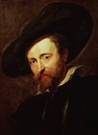 CH8688 Self Portrait (oil on panel)  by Rubens, Peter Paul (1577-1640); 62.5x45 cm; Private Collection; Photo  Christie's Images; Flemish, out of copyright